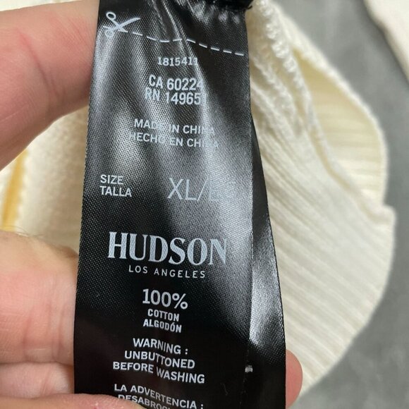 Hudson Los Angeles Cotton Buttondown Cardigan XL NWT 6533 - Picture 6 of 9